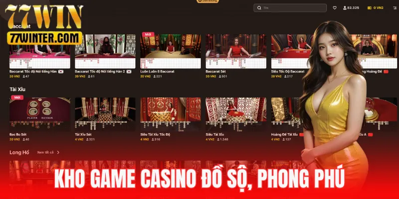 Game Casino số lượng phong phú, tỷ lệ ăn cao