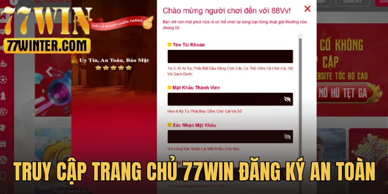 Truy cập đường link chính chủ để đăng ký an toàn